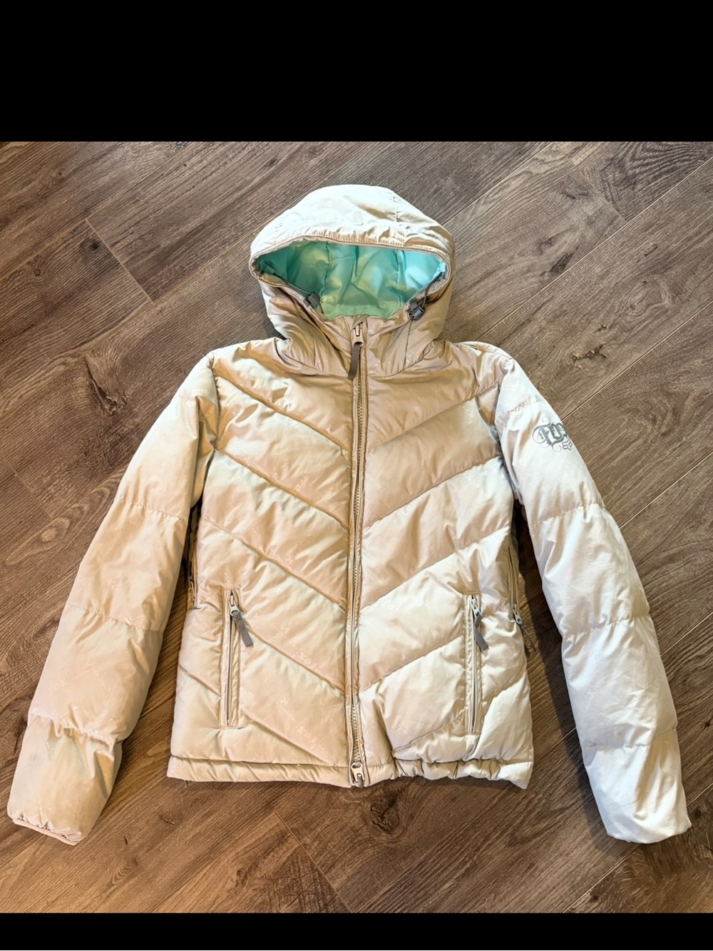 Vintage Fox Down parka all over logo
